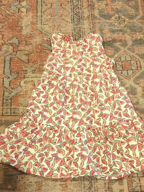 Crewcuts Pink Watermelon Print Ruffle Top